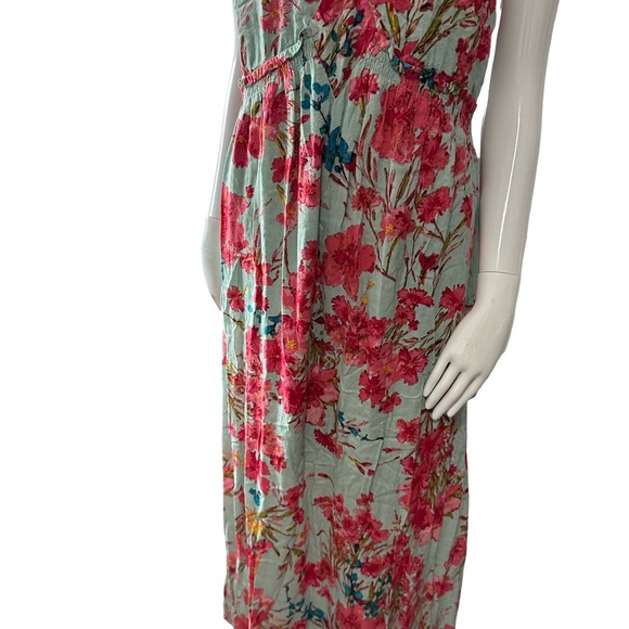 Red and Pink Spaghetti Strap Resort Maxi Dress - Picture 4 of 7